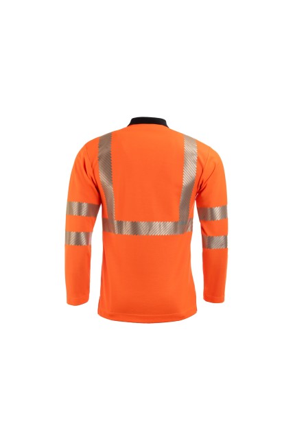 PAKI - polo shirt, high-visibility, long sleeve - Durable