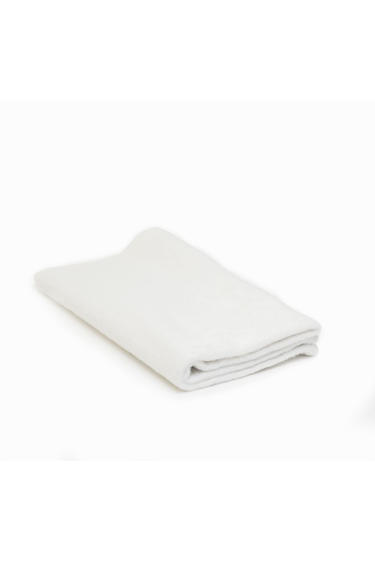 Lange 70x80 brushed fleece PC 30/70, 350gr/m2 white