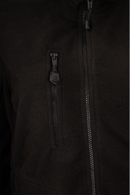 MERIDA - veste polaire noire à manches longues - Résistant