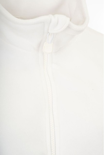 MERIDA – white fleece jacket, long sleeves - Durable